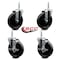Service Caster 5 Inch Phenolic Wheel Swivel 34 Inch Threaded Stem Caster Set 2 Brakes SCC SCC-TS20S514-PHR-34212-2-TLB-2 - alternate 3